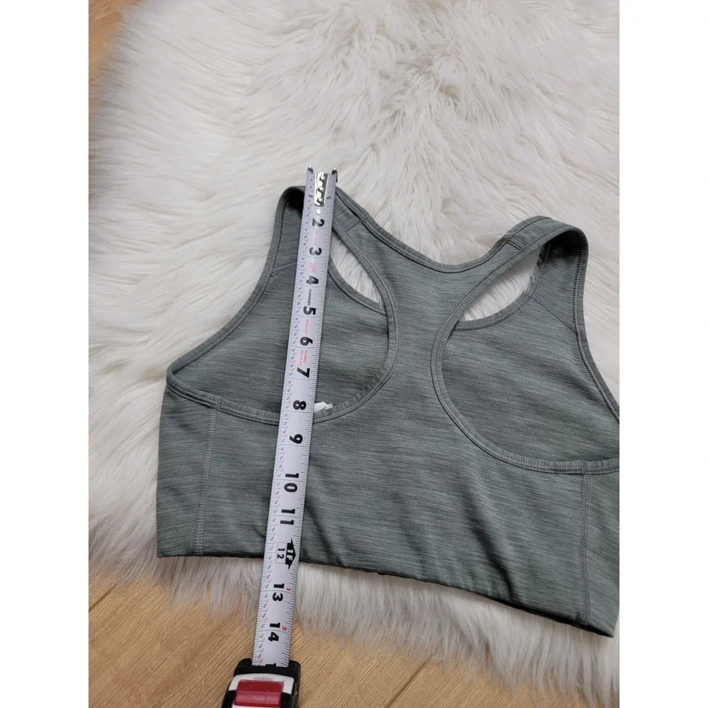 Nike Swoosh Futura Racerback Sports Bra Women's Size Large Gray /Black